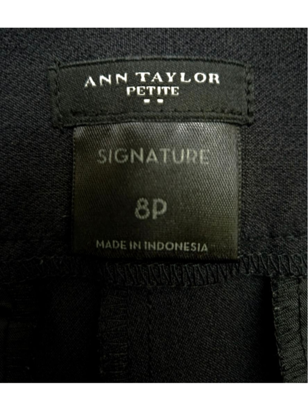 Women's Ann Taylor Petite Black Signature Trousers 8P - Picture 3 of 6